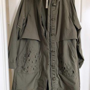 Lululemon- Embroidered Rain Coat- Olive Green